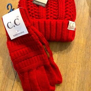 C.C. Kids Beanie & Gloves